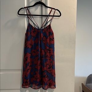 Dee Elle Red and Blue Strappy Dress